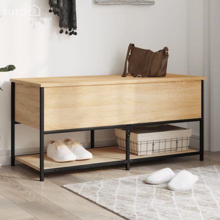 vidaXL sonoma tölgy színű szerelt fa tárolópad 102x42x46 cm