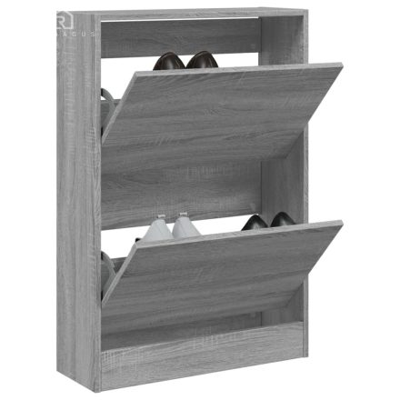 vidaXL szürke sonoma színű szerelt fa cipőszekrény 60 x 21 x 87,5 cm