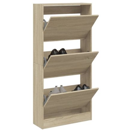 vidaXL sonoma tölgy színű szerelt fa cipőszekrény 60 x 21 x 125,5 cm