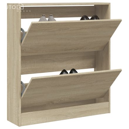 vidaXL sonoma tölgy színű szerelt fa cipőszekrény 80 x 21 x 87,5 cm