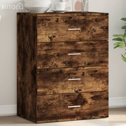 vidaXL füstös tölgy színű szerelt fa tálalószekrény 60x39x80 cm