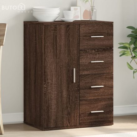 vidaXL barna tölgyszínű szerelt fa tálalószekrény 59 x 39 x 80 cm