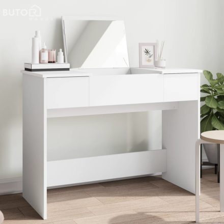 vidaXL fehér fésülködőasztal tükörrel 100x45x76 cm