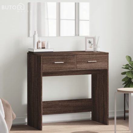 vidaXL barna tölgy színű fésülködőasztal tükörrel 80x39x80 cm