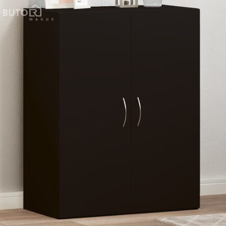 vidaXL fekete szerelt fa irattartó szekrény 60 x 32 x 77,5 cm