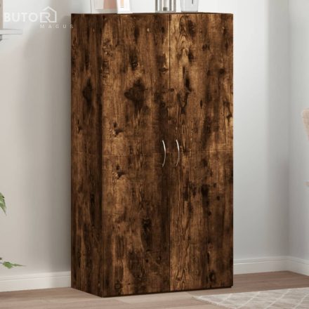 vidaXL füstös tölgy színű szerelt fa irattartó szekrény 60x32x115 cm