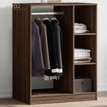 vidaXL barna tölgy színű szerelt fa ruhásszekrény 77 x 48 x 102 cm