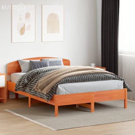vidaXL viaszbarna tömör fenyőfa fejtámla 160 cm