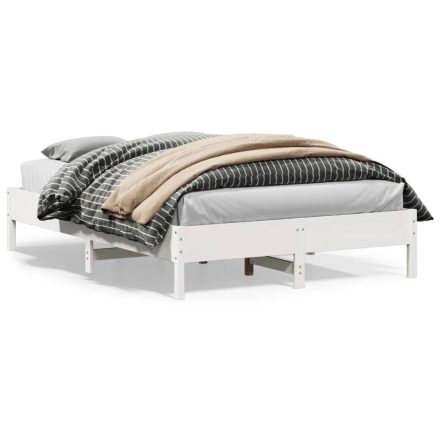 vidaXL fehér tömör fenyőfa ágy matrac nélkül 150 x 200 cm
