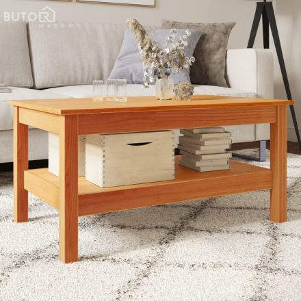 vidaXL viaszbarna tömör fenyőfa dohányzóasztal 80 x 50 x 40 cm