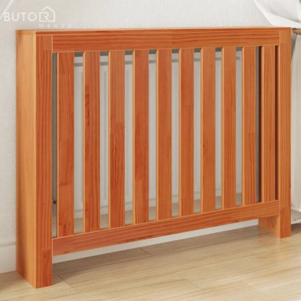 vidaXL viaszbarna tömör fenyőfa radiátorburkolat 108,5 x 19 x 84 cm