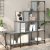 vidaXL szürke sonoma szerelt fa és fém könyvszekrény 122 x 30 x 132 cm