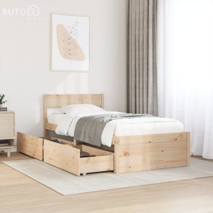 vidaXL tömör fenyőfa ágy matrac nélkül 100 x 200 cm