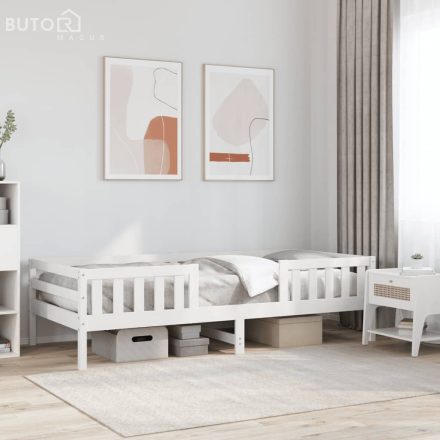 vidaXL fehér tömör fenyőfa ágy matrac nélkül 90 x 200 cm