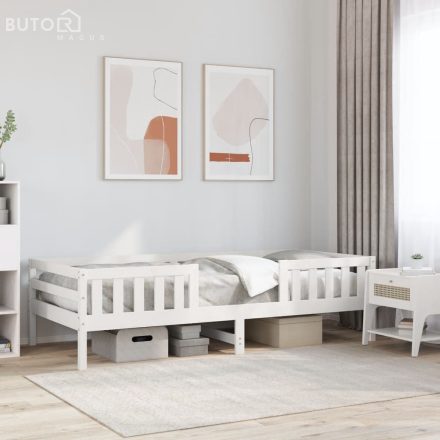 vidaXL fehér tömör fenyőfa ágy matrac nélkül 75 x 190 cm