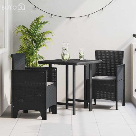 vidaXL Kerti Szék 2 pcs Antracit 53 x 49 x 85 cm PP