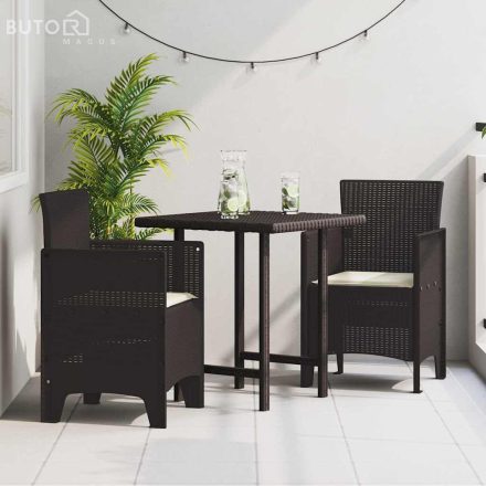 vidaXL Kerti Szék 2 pcs Barna 53 x 49 x 85 cm PP