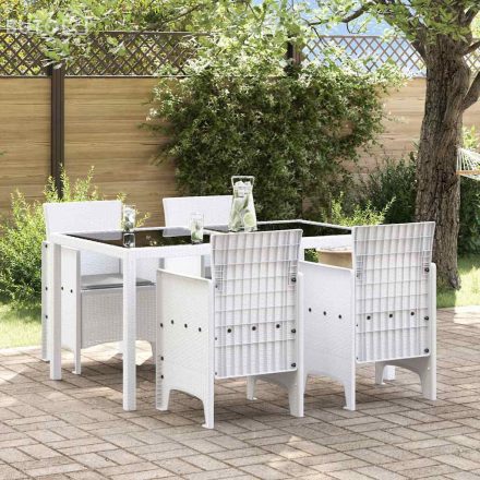 vidaXL Kerti Szék 4 pcs Fehér 53 x 49 x 85 cm PP