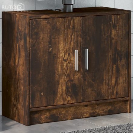 vidaXL füstös tölgy színű szerelt fa mosdószekrény 63 x 29 x 55 cm