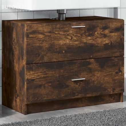 vidaXL füstös tölgy színű szerelt fa mosdószekrény 78 x 37 x 59 cm
