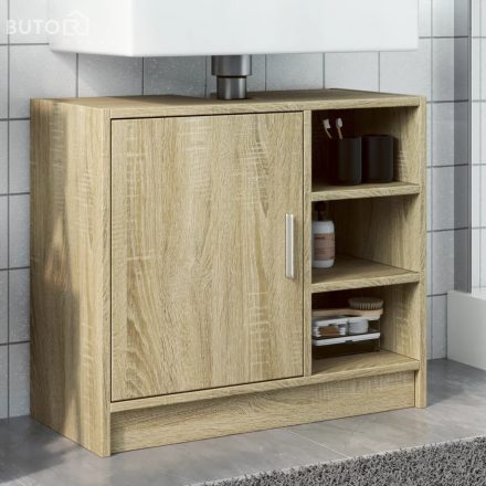 vidaXL sonoma tölgy színű szerelt fa mosdószekrény 63 x 29 x 55 cm