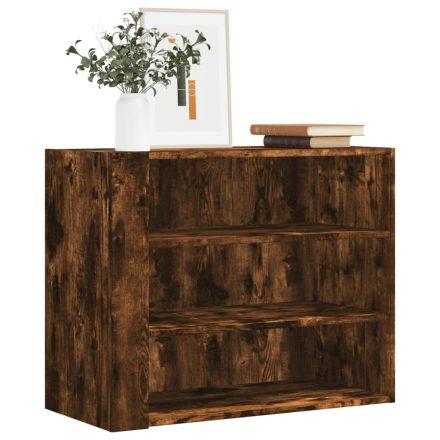 vidaXL füstös tölgy színű szerelt fa faliszekrény 75 x 35 x 60 cm