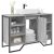 vidaXL szürke sonoma szerelt fa fürdőszobai mosdószekrény 91x35x60 cm