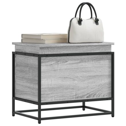 vidaXL szürke sonoma szerelt fa tárolóláda fedéllel 60x40x51,5 cm