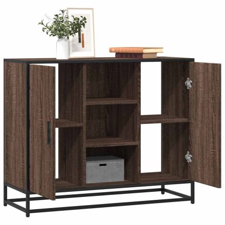 vidaXL barna tölgy színű szerelt fa tálalószekrény 92 x 35 x 76 cm