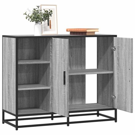vidaXL szürke sonoma színű szerelt fa tálalószekrény 92 x 35 x 76 cm
