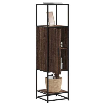 vidaXL Magastábla barna tölgy 35,5x35x139 cm műanyag fa és fém
