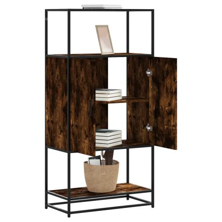 vidaXL Highboard sonoma tölgy 68x35x139 cm gépelt fa és fém