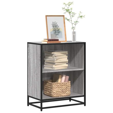 vidaXL szürke sonoma színű szerelt fa könyvszekrény 60x35x76 cm