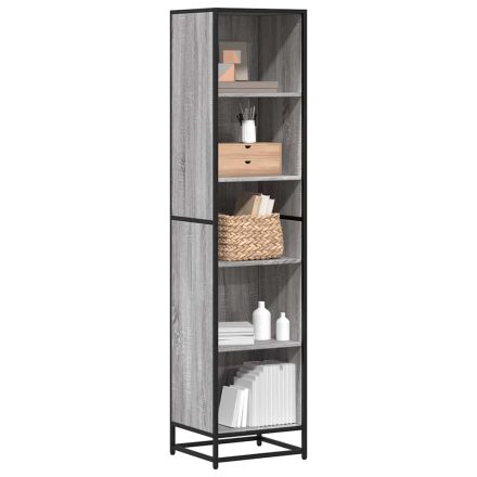 vidaXL szürke sonoma színű szerelt fa könyvszekrény 40x35x170,5 cm