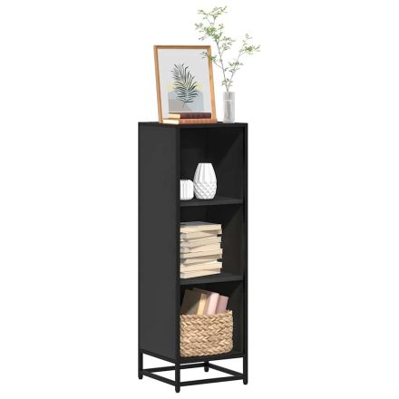 vidaXL fekete szerelt fa könyvszekrény 33,5x33x107,5 cm
