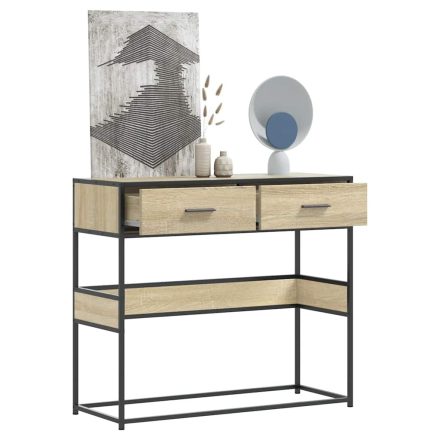 vidaXL sonoma tölgy színű szerelt fa tálalóasztal 90x35x80 cm