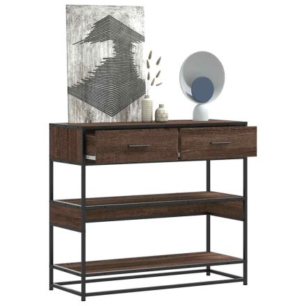 vidaXL barna tölgyszínű szerelt fa tálalóasztal 90x35x80 cm