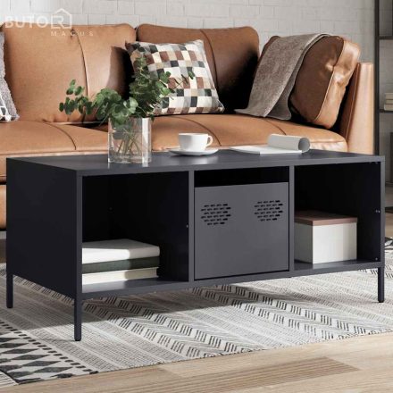 vidaXL antracit hidegen hengerelt acél dohányzóasztal 101,5x50x43,5 cm