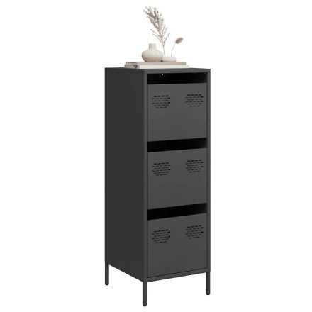 vidaXL fekete acél magasszekrény 39 x 35 x 103,5 cm