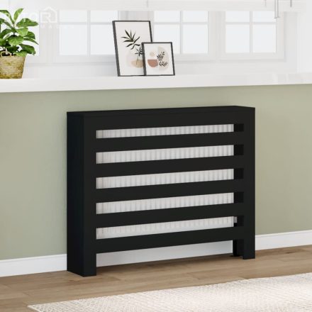 vidaXL fekete szerelt fa radiátorburkolat 104 x 20 x 82 cm