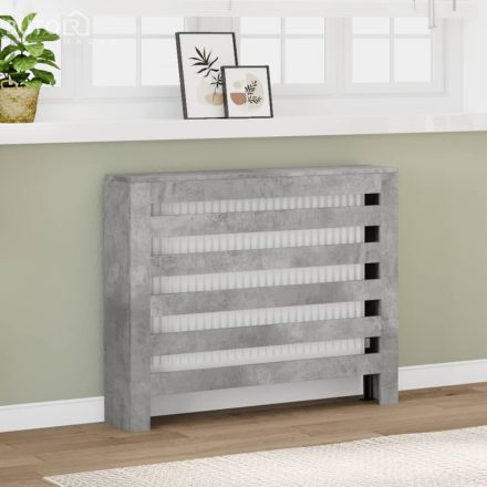 vidaXL betonszürke szerelt fa radiátorburkolat 104 x 20 x 82 cm