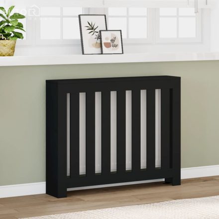 vidaXL fekete szerelt fa radiátorburkolat 104 x 20 x 82 cm