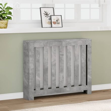 vidaXL betonszürke szerelt fa radiátorburkolat 104 x 20 x 82 cm