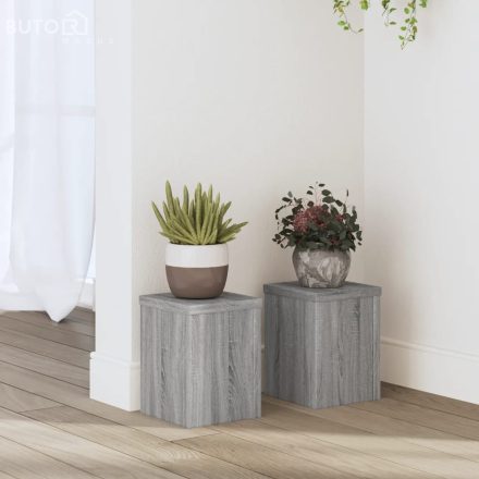 vidaXL 2 db szürke sonoma szerelt fa növénytartó állvány 15x15x20 cm