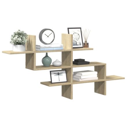 vidaXL sonoma tölgy színű szerelt fa fali polc 124,5 x 18 x 60,5 cm