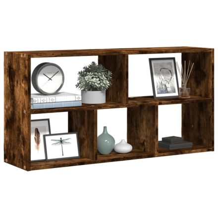 vidaXL füstös tölgy színű szerelt fa fali polc 100 x 25 x 50 cm
