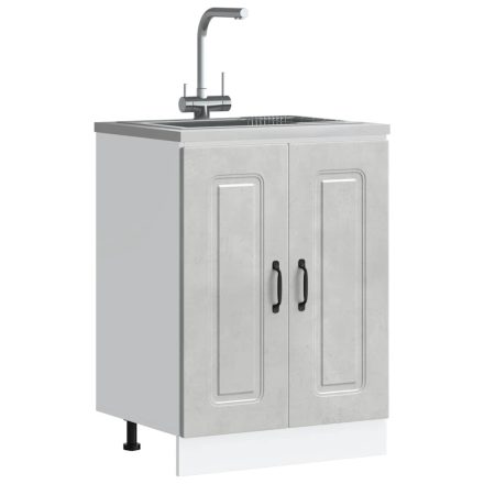 vidaXL Mosogató aljzat szekrény Kalmar betonszürke 60x46x81,5 cm