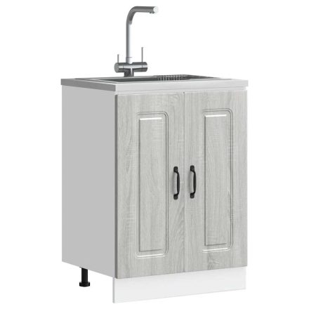 vidaXL Mosogató aljzat szekrény Kalmar szürke sonoma 60x46x81,5 cm