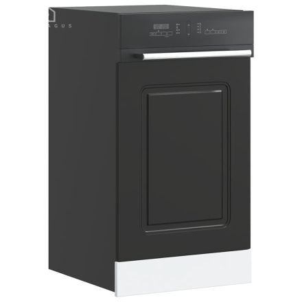 vidaXL mosogatógép panel Kalmar Fekete 45x1,5x67 cm mérnöki fa