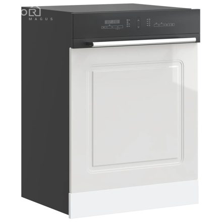 vidaXL mosogatógép panel Kalmar magasfényű fehér 60x1,5x67 cm gépi fa